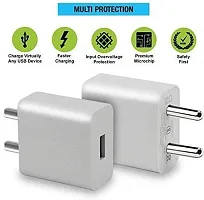 Nirsha Fast Charger Compatible with LG W31+, LG W31, LG K22, LG Q31, LG K31, Mobile/Wall/Travel/Adapter/Charger with Micro USB Fast Data Sync Charging Cable (2.4 Amp, White)-thumb1