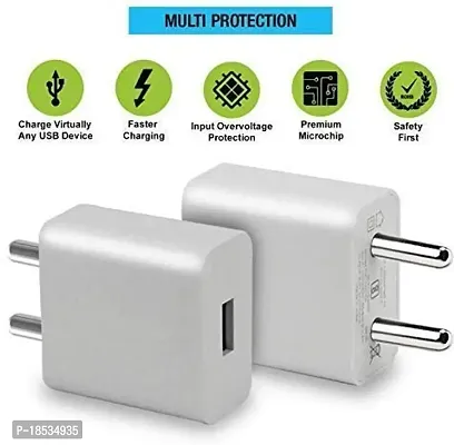Nirsha Fast Charger Compatible with LG W31+, LG W31, LG K22, LG Q31, LG K31, Mobile/Wall/Travel/Adapter/Charger with Micro USB Fast Data Sync Charging Cable (2.4 Amp, White)-thumb2