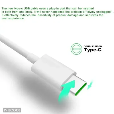 Nirsha 65W Super Vooc Charge, Data Sync Fast Charging Type-C Cable Compatible for Realme XT, Realme XT 730G, Realme X2, Realme C12, Realme 6 Pro, Realme Narzo 20A, Realme 7, Realme 7 Pro (White)-thumb2