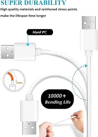 Fast Charging  Data Cable for Samsung Z4 Galaxy Folder2 Galaxy Xcover 4 Galaxy J1 Mini Prime Galaxy J3 Emerge Micro USB Data Cable/Quick Fast Charging Cable/Transfer Android V8 Cable (2.4 Amp White)-thumb1