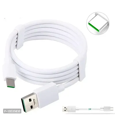 Nirsha 65W Super Vooc Charge, Data Sync Fast Charging Type-C Cable Compatible for Realme XT, Realme XT 730G, Realme X2, Realme C12, Realme 6 Pro, Realme Narzo 20A, Realme 7, Realme 7 Pro (White)-thumb3
