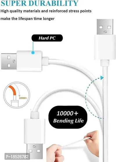 Fast Charging  Data Cable for Samsung Galaxy S7/ Galaxy S7 Edge/Galaxy J1 Nxt/Galaxy Tab E 8.0/ Galaxy J1 Micro USB Data Cable/Quick Fast Charging Cable/Transfer Android V8 Cable (2.4 Amp White)-thumb3