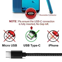 Fast Type-C Charging Cable/Data Transfer Cable Compatible with OnePlus 5T/OnePlus 6T McLaren/Lenovo Z6 Youth/Lenovo Z6 Pro/Lenovo K6 Enjoy/Lenovo Tab V7/Lenovo Z5 Pro (3.0Amp, 1 Meter, Black)-thumb3