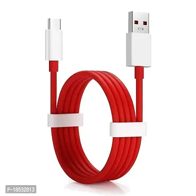 Nirsha Dash Charging Type C Cable 5V 4A Fast Charge Data Cable for OnePlus 7/7T, OnePlus 6/6T, OnePlus 5/5T, OnePlus 3/3T (Classic Dash 3FT, Red)