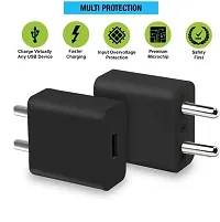 Nirsha Fast Type C Charger Compatible with OnePlus 9, OnePlus 9R, OnePlus 9 Pro, Mobile/Wall/Travel/Adapter/Charger with 1 Meter Type C USB Charging Data Sync Cable (2.4 Amp, Black)-thumb2
