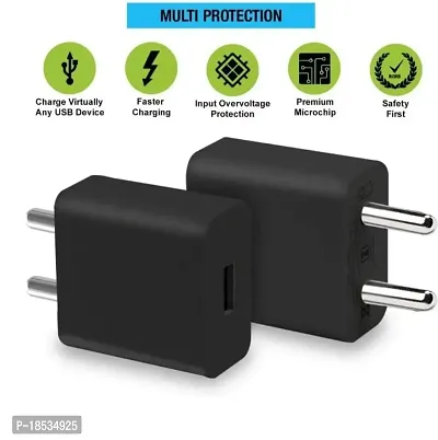 Nirsha Fast Type C Charger Compatible with OnePlus 9, OnePlus 9R, OnePlus 9 Pro, Mobile/Wall/Travel/Adapter/Charger with 1 Meter Type C USB Charging Data Sync Cable (2.4 Amp, Black)-thumb3