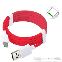 Nirsha 65W 50W 30W / 6.5A / 6A / SUPERVOOC/VOOC/SUPERDART/Quick Fast Charging Type C Data Cable (Compatible with Realme Narzo 20 Pro/Narzo/Narzo 30 Pro 5G / X7 / X7 Pro / X7 Max 5G) (Red)-thumb1