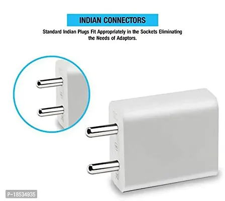 Nirsha Fast Charger Compatible with LG W31+, LG W31, LG K22, LG Q31, LG K31, Mobile/Wall/Travel/Adapter/Charger with Micro USB Fast Data Sync Charging Cable (2.4 Amp, White)-thumb5