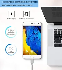 Nirsha Nylon Braided Unbreakable 5V/3A Super Fast Charging  Data Sync Cord for vivo S1 Pro/vivo Z3x/ vivo Y17/ vivo Y15/ vivo Y12, All Android  All Micro USB Vivo  Smartphone- 1 Meter (Silver)-thumb4