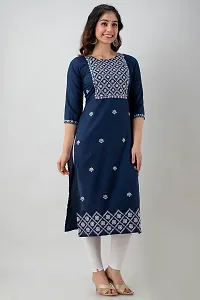 Zivci Presents Women's Rayon Embroidered A-line Kurta (KR-33.)-thumb2