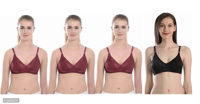 Womens Bra Best Selling, Regular Bra, Daily Use Pack of 4