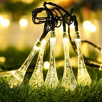 EEEZEEE Water Drop String Ball Light 10 LED Outdoor String Lights Waterproof Crystal Water Drop Fairy Lights, Decoration Lighting for Diwali ,Home, Garden, Christmas,( Battery Operated)-thumb1