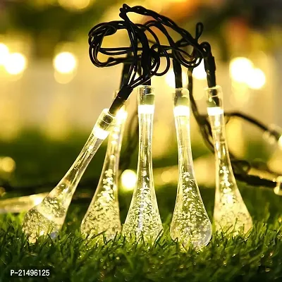 EEEZEEE Water Drop String Ball Light 10 LED Outdoor String Lights Waterproof Crystal Water Drop Fairy Lights, Decoration Lighting for Diwali ,Home, Garden, Christmas,( Battery Operated)-thumb2