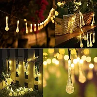 EEEZEEE Water Drop String Ball Light 10 LED Outdoor String Lights Waterproof Crystal Water Drop Fairy Lights, Decoration Lighting for Diwali ,Home, Garden, Christmas,( Battery Operated)-thumb2