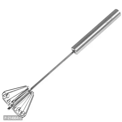 EEEZEEE Egg Whisk, Newness Stainless Steel Hand Push Whisk Blender for Home-thumb0