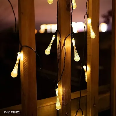 EEEZEEE Water Drop String Ball Light 10 LED Outdoor String Lights Waterproof Crystal Water Drop Fairy Lights, Decoration Lighting for Diwali ,Home, Garden, Christmas,( Battery Operated)-thumb4