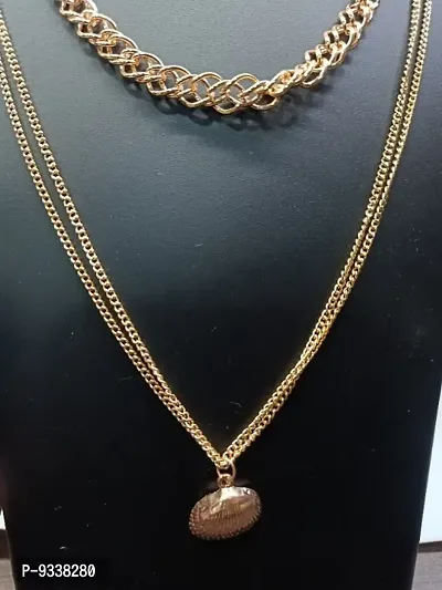 Alliance Fancy Western 3 Chain With Shell Pendent For Women