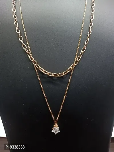 Alliance Fancy Western Gold 2 Line Chain With Star AD Pendent-thumb0