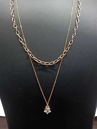 Alliance Fancy Western 2 Line Chain With Star AD Pendent