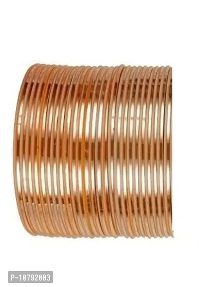 Alliance Fancy 24 Peace Rose Gold Plain Bangles (48 Plain Bangles)