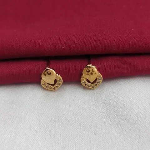 Gold Plated Alloy Stud Earrings