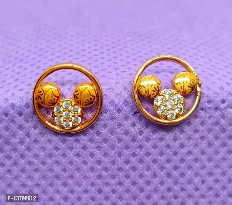 Alliance Fancy AD Earrings Round Mickey Style