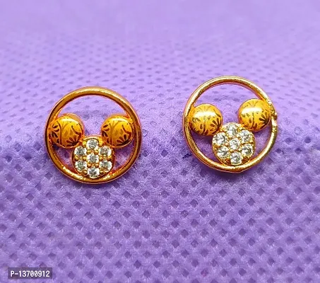 Alliance Fancy AD Earrings Round Mickey Style-thumb0