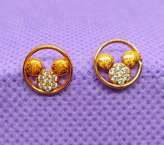 Stylish Alloy Golden Studs For Women