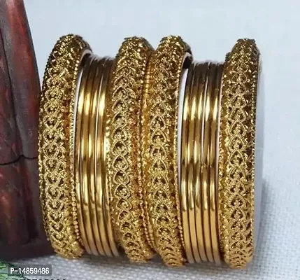 Alliance Fancy Gold Plated Bangles Set for women