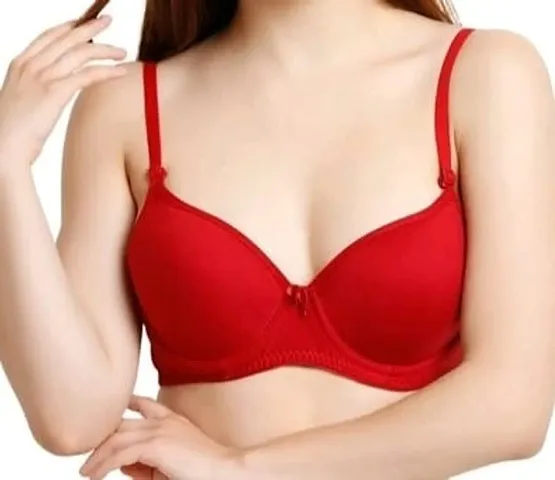 Perfect red lightly padded bra