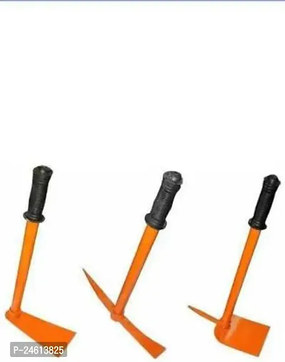 Useful Garden Tool Set Containing, Garden Hoe, Garden Hoe With Prong And Garden Tiller Garden Tool Kit (3 Tools)-thumb0