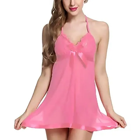 Aloof Babydoll Nightwear Sleepwear lingerie dress for women with G string Panty