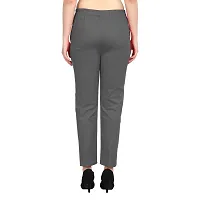 Aloof Women's Stretchable Regular Fit Cotton Trouser/Pant-thumb3