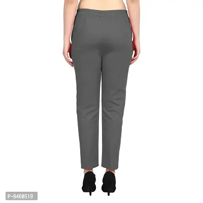 Aloof Women's Stretchable Regular Fit Cotton Trouser/Pant-thumb4