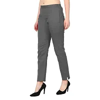 Aloof Women's Stretchable Regular Fit Cotton Trouser/Pant-thumb2