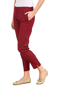 Aloof Women's Stretchable Regular Fit Cotton Trouser/Pant-thumb2