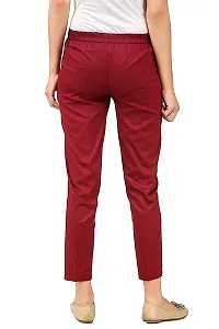 Aloof Women's Stretchable Regular Fit Cotton Trouser/Pant-thumb3