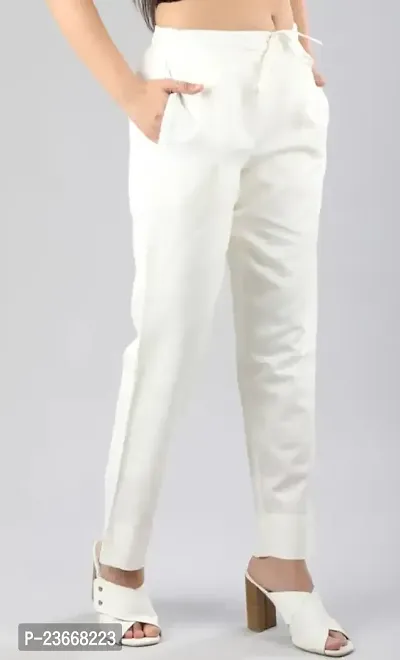 White Cotton Trouser