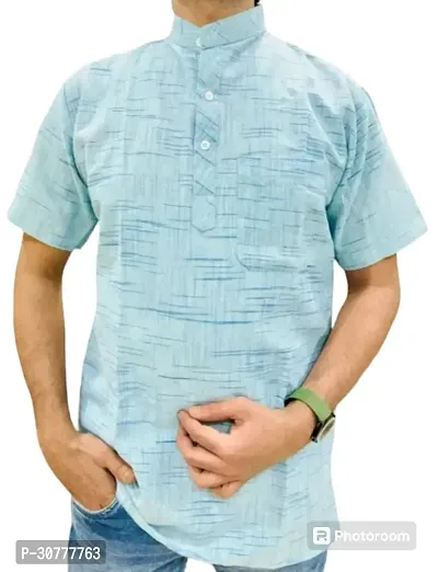 Half sleeve short kurta for men-thumb0