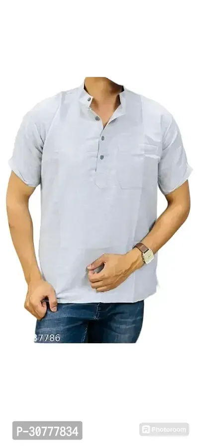 Half sleeve short kurta for men