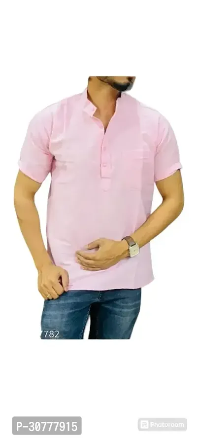 Half sleeve short kurta for men