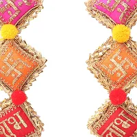 Eyesphilic Handcrafted Indian Traditional Hangings Shubh Labh  Swastik Toran for Diwali Home D?cor(Multicolor, Pack of 2)-thumb1