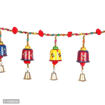 Manas Creation Handmade Jaipuri Traditional Elegant Pearl Plastic Pumpum 2 Side Door Hanging Toran/ Bandhanwar (Multicolour, 3 Feet) - Pack of 3-thumb4