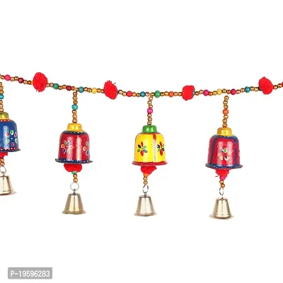 Manas Creation Handmade Jaipuri Traditional Elegant Pearl with pumpum Door Hanging 2 Side Hangings Toran, Bandhanwar for Main Door/Temple Door (Multicolour, 3 Feet) - Pack of 3-thumb4