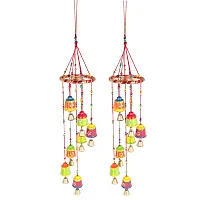 Manas Creation Handmade Jaipuri Traditional Elegant Pearl Plastic Pumpum 2 Side Door Hanging Toran/ Bandhanwar (Multicolour, 3 Feet) - Pack of 3-thumb4