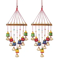 Manas Creation Handmade Jaipuri Traditional Elegant Pearl with pumpum Door Hanging 2 Side Hangings Toran, Bandhanwar for Main Door/Temple Door (Multicolour, 3 Feet) - Pack of 3-thumb4