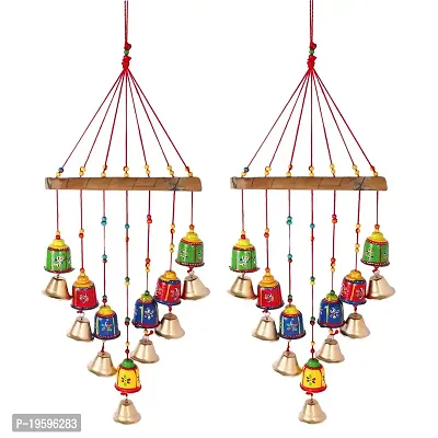 Manas Creation Handmade Jaipuri Traditional Elegant Pearl with pumpum Door Hanging 2 Side Hangings Toran, Bandhanwar for Main Door/Temple Door (Multicolour, 3 Feet) - Pack of 3-thumb5