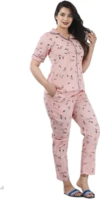 Fancy Printed Night Top Pajama Set-thumb1