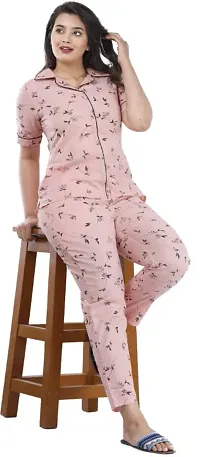 Fancy Printed Night Top Pajama Set-thumb2