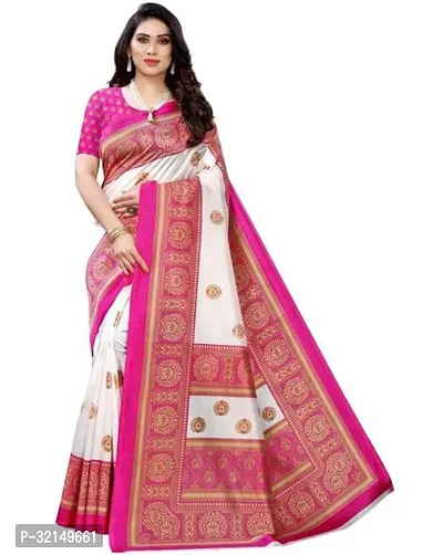 Elegant Cotton Printed Saree with Blouse piece For Women-thumb0